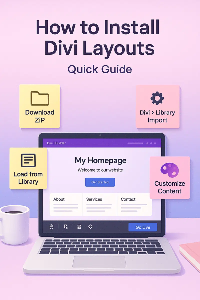 How to install divi layouts