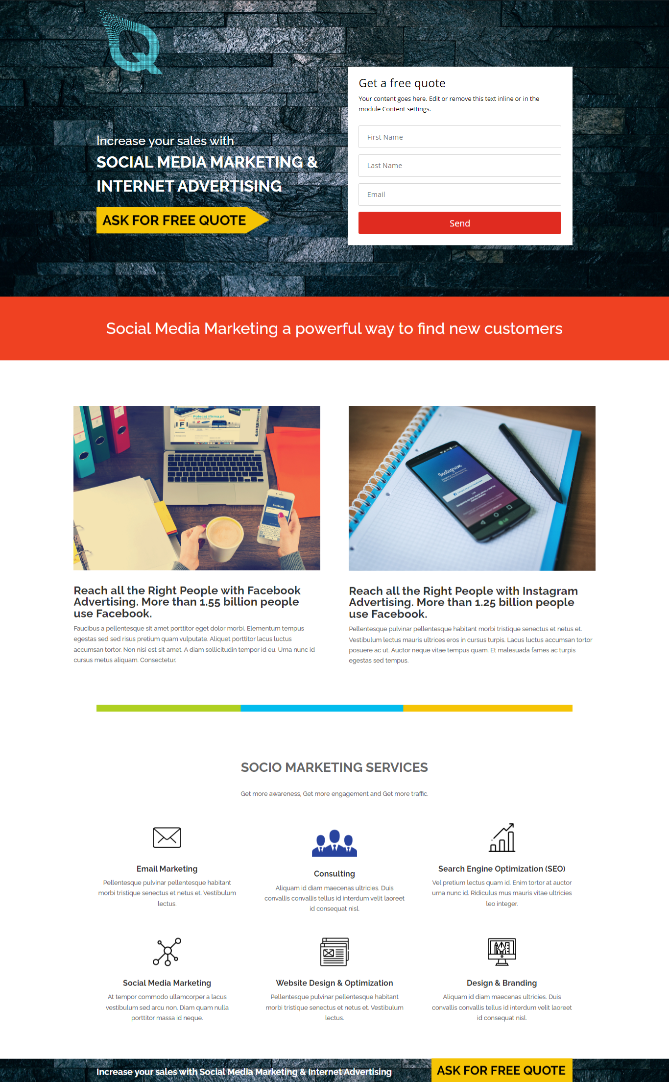 Divi Social Media Layout