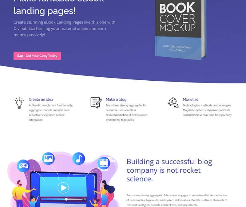 Divi ebook layout freebies