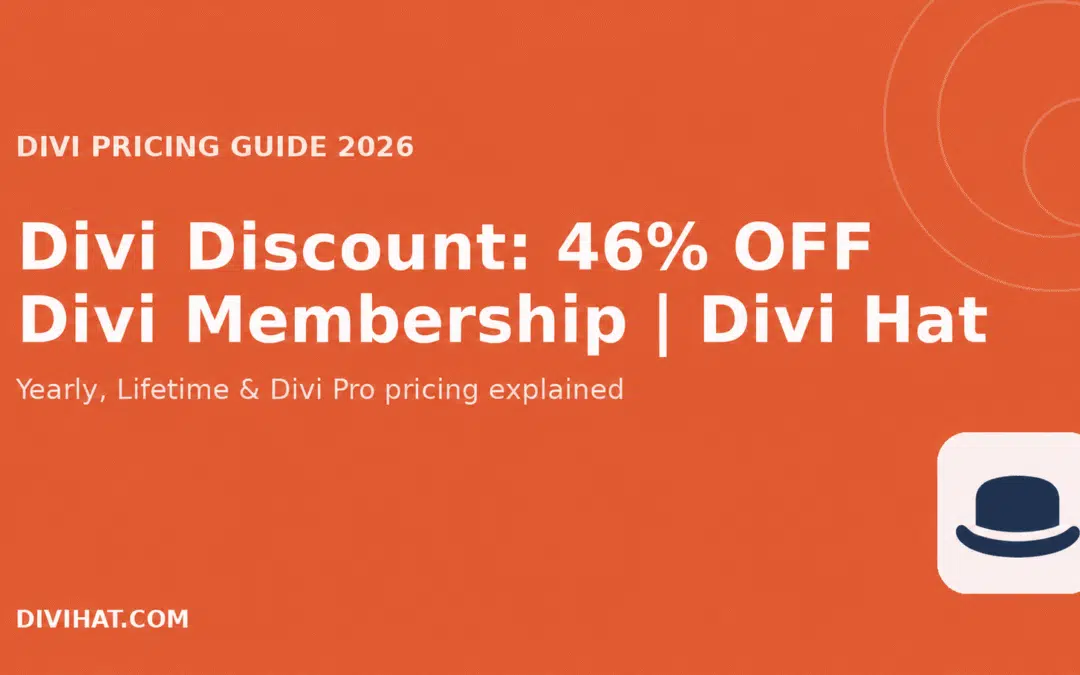 Divi Discount: 46% OFF Divi Membership | Divi Hat