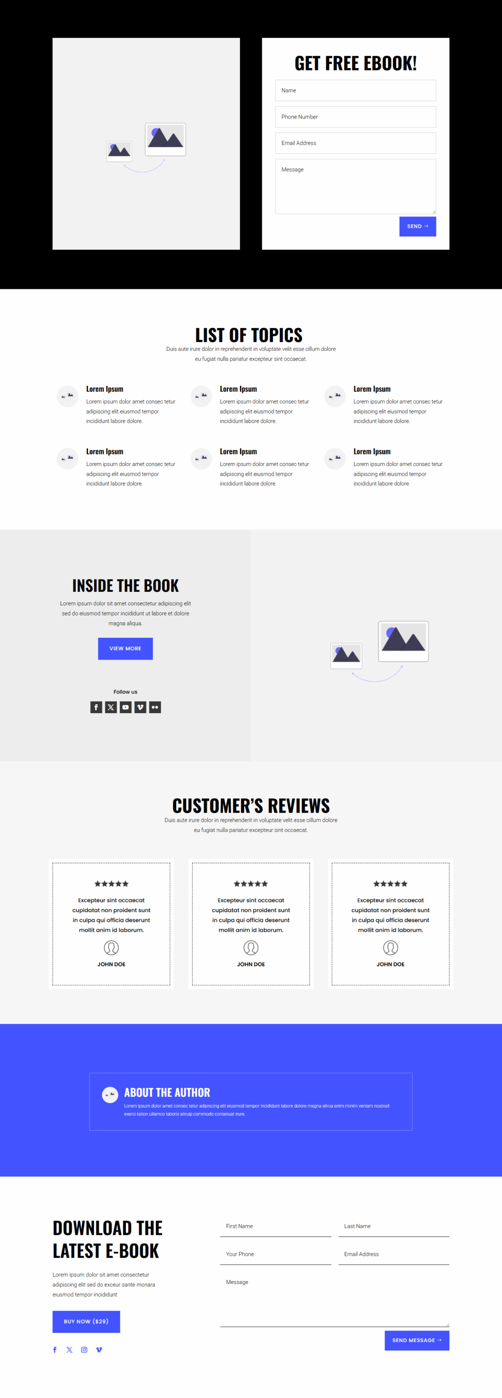 Divi Wireframe For Writers Full